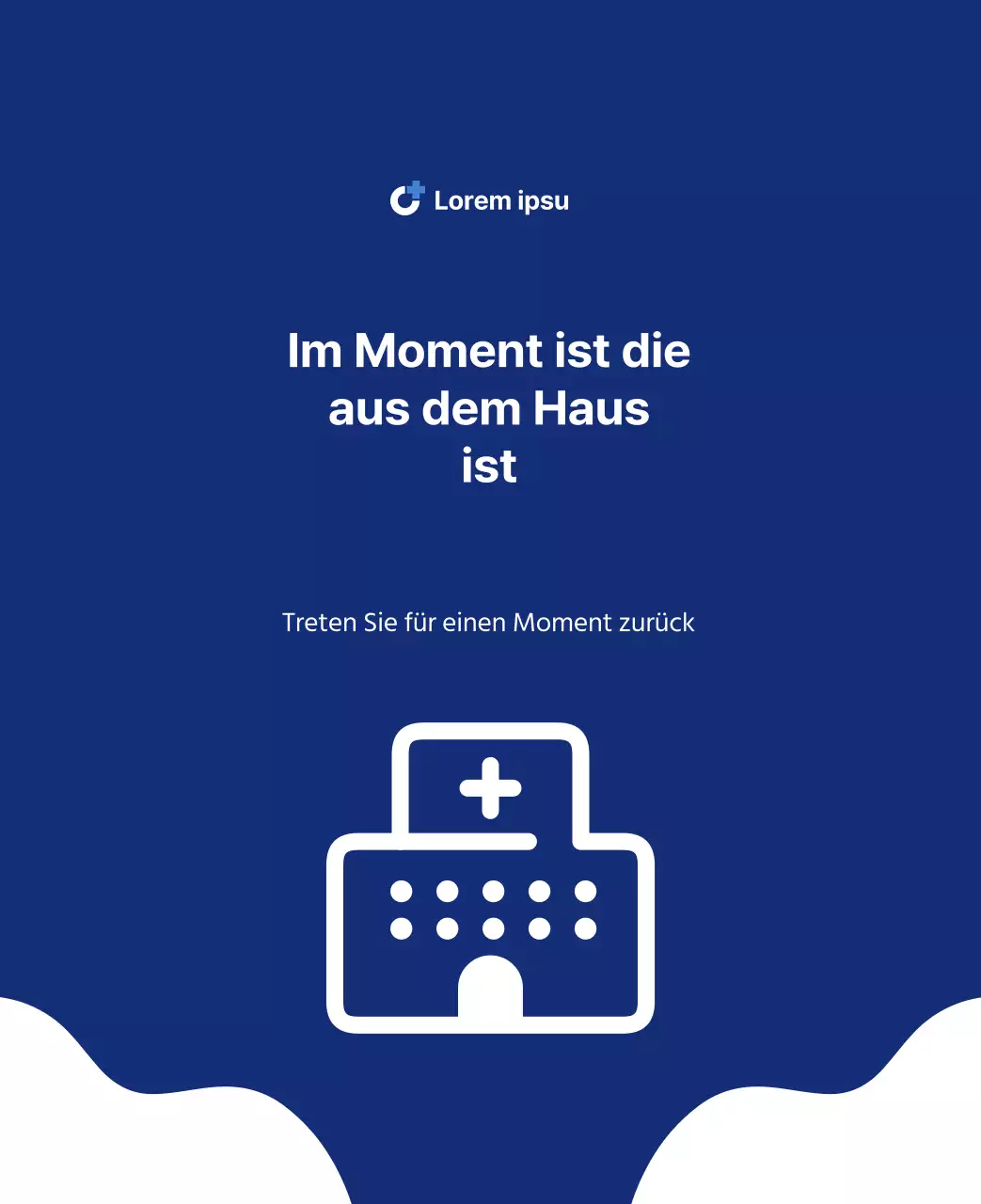 Einfacher Kalender mit klaren Illustrationen in Blau