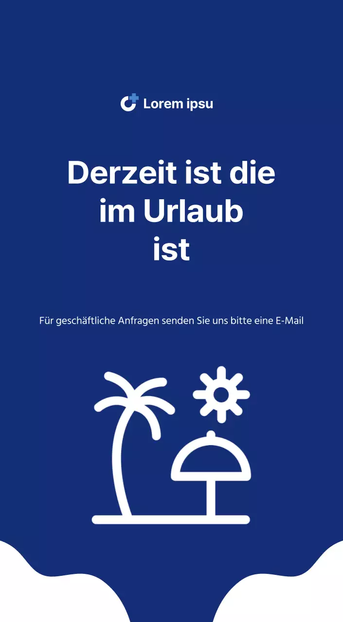Einfacher Kalender mit klaren Illustrationen in Blau