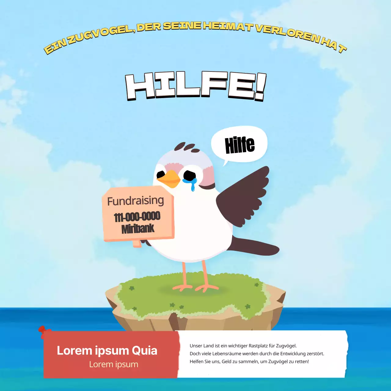 Tropical October World Migratory Bird Day - Lehrmittel in grün und hellblau