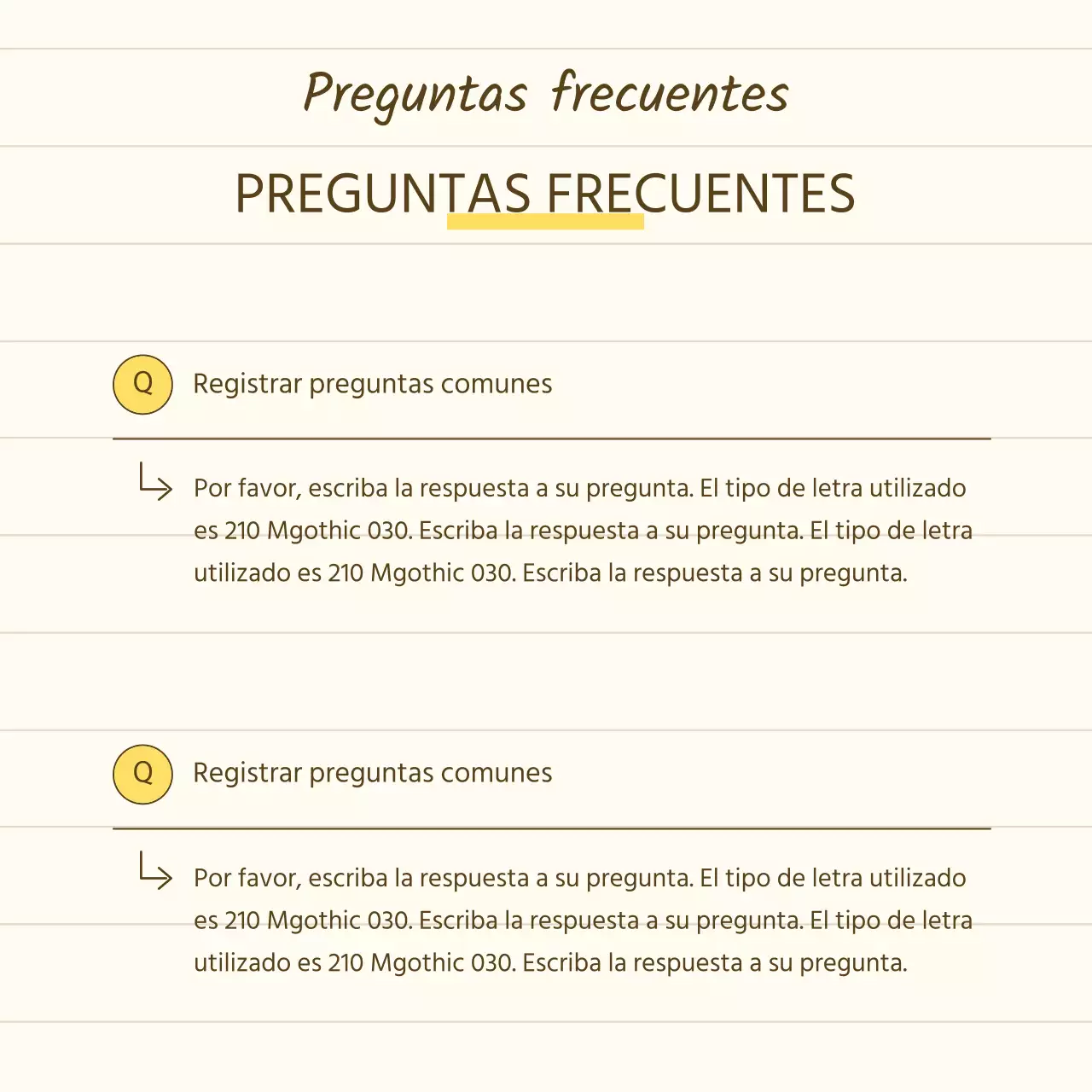 Una sencilla presentación de producto en amarillo y beige