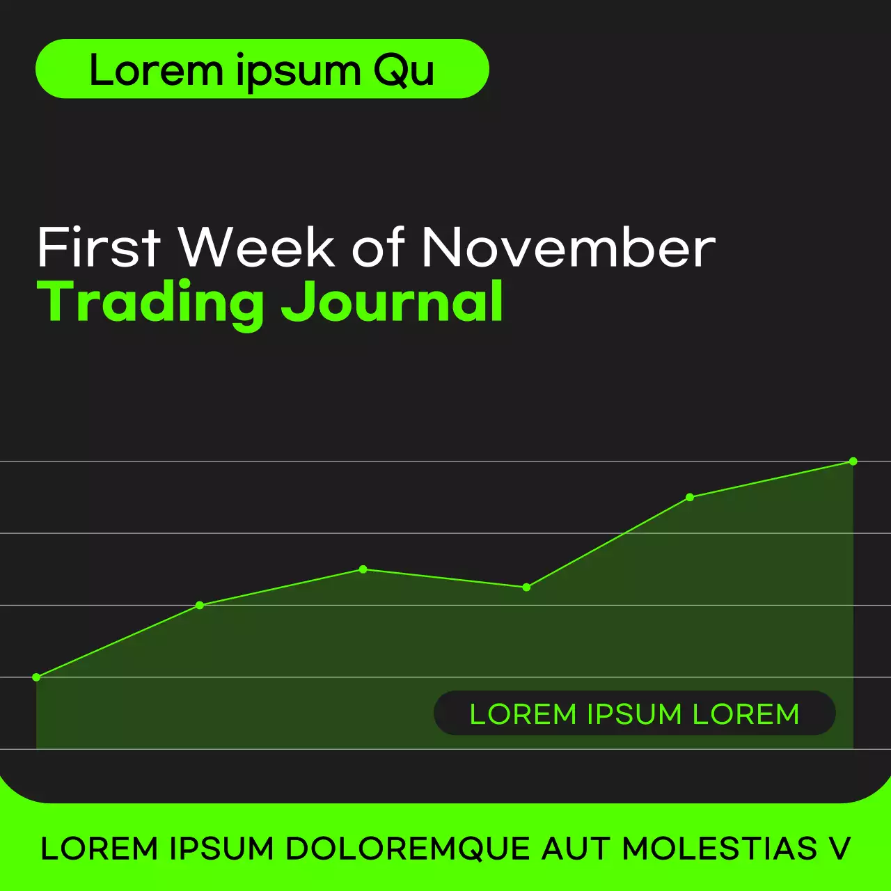 Green Modern Trading Journal Social Media Post
