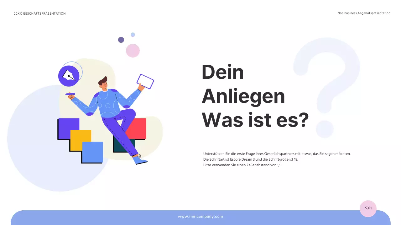 Ein einfaches, erfolgreiches Angebot in Blau