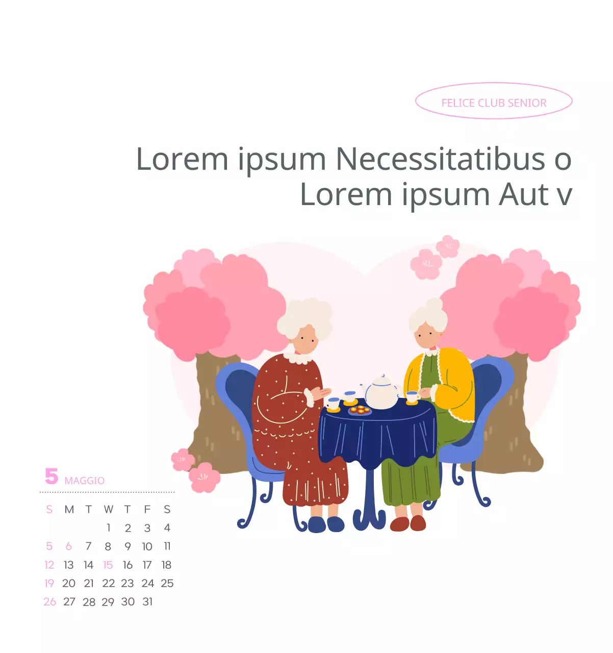 Calendario di lavoro con splendide illustrazioni