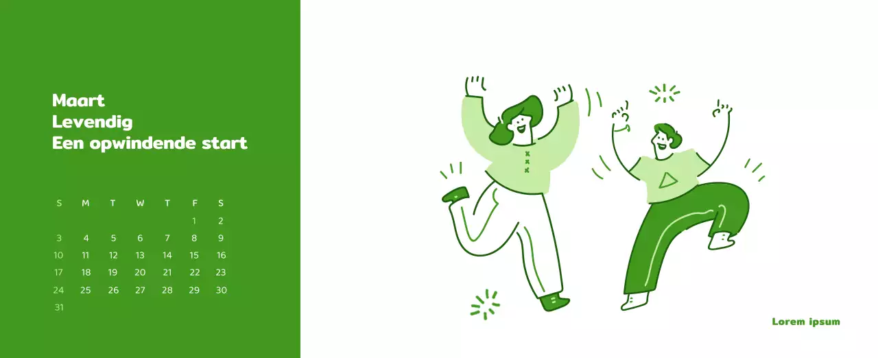 Een kalender met kleurrijke, emotionele illustraties