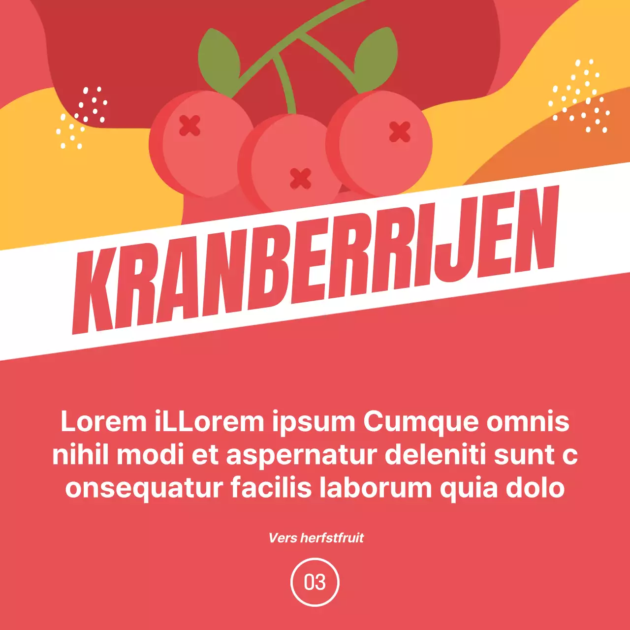 Promoot seizoensfruit met een vleugje oranje en groen