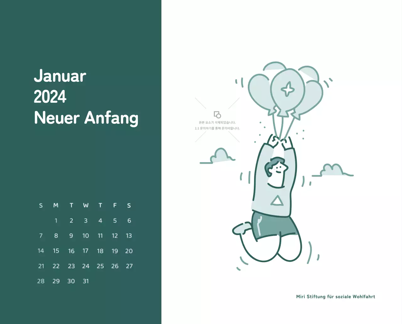 Ein Kalender mit farbenfrohen, emotionalen Illustrationen