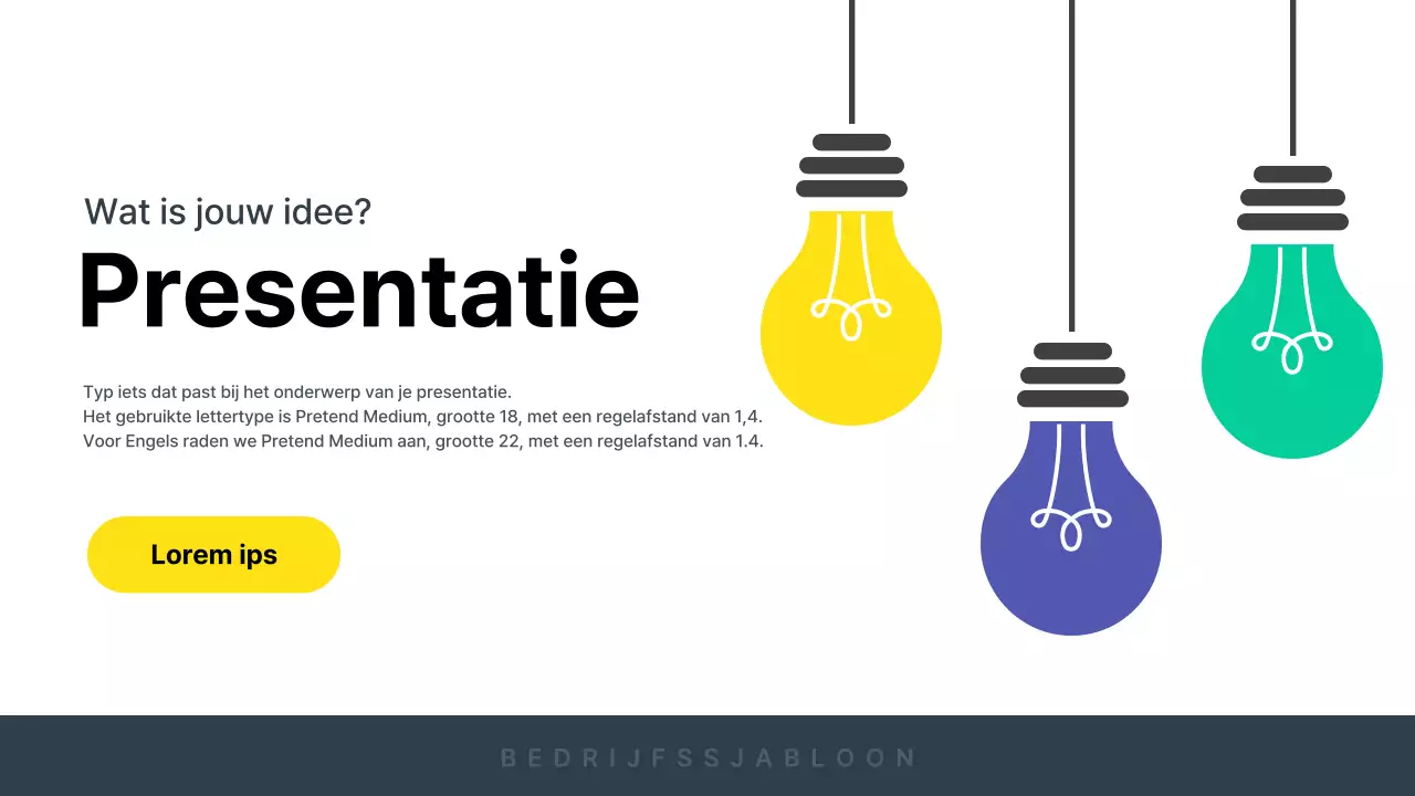 Modern idee voorstel in geel en grijs
