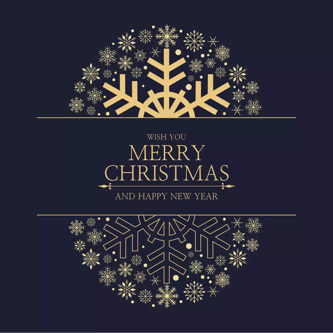 다양한 눈송이 오브젝트가 있는 크리스마스 커버 디자인