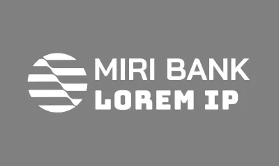 Geometrisch cirkelvormig banklogo