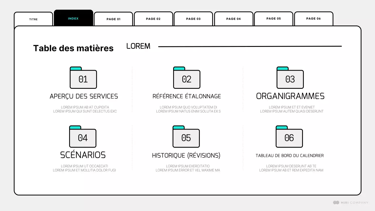 Une page web simple à la menthe et en blanc.