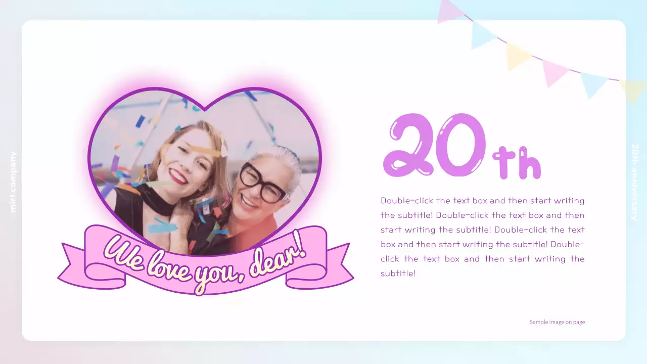 핑크 플레이풀 기념일 발표 프레젠테이션