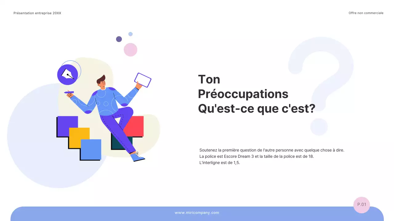 Une proposition d'offre simple et réussie en bleu