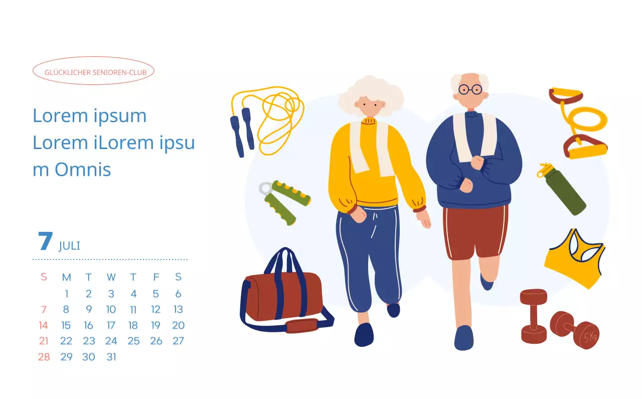 Arbeitskalender mit schönen Illustrationen