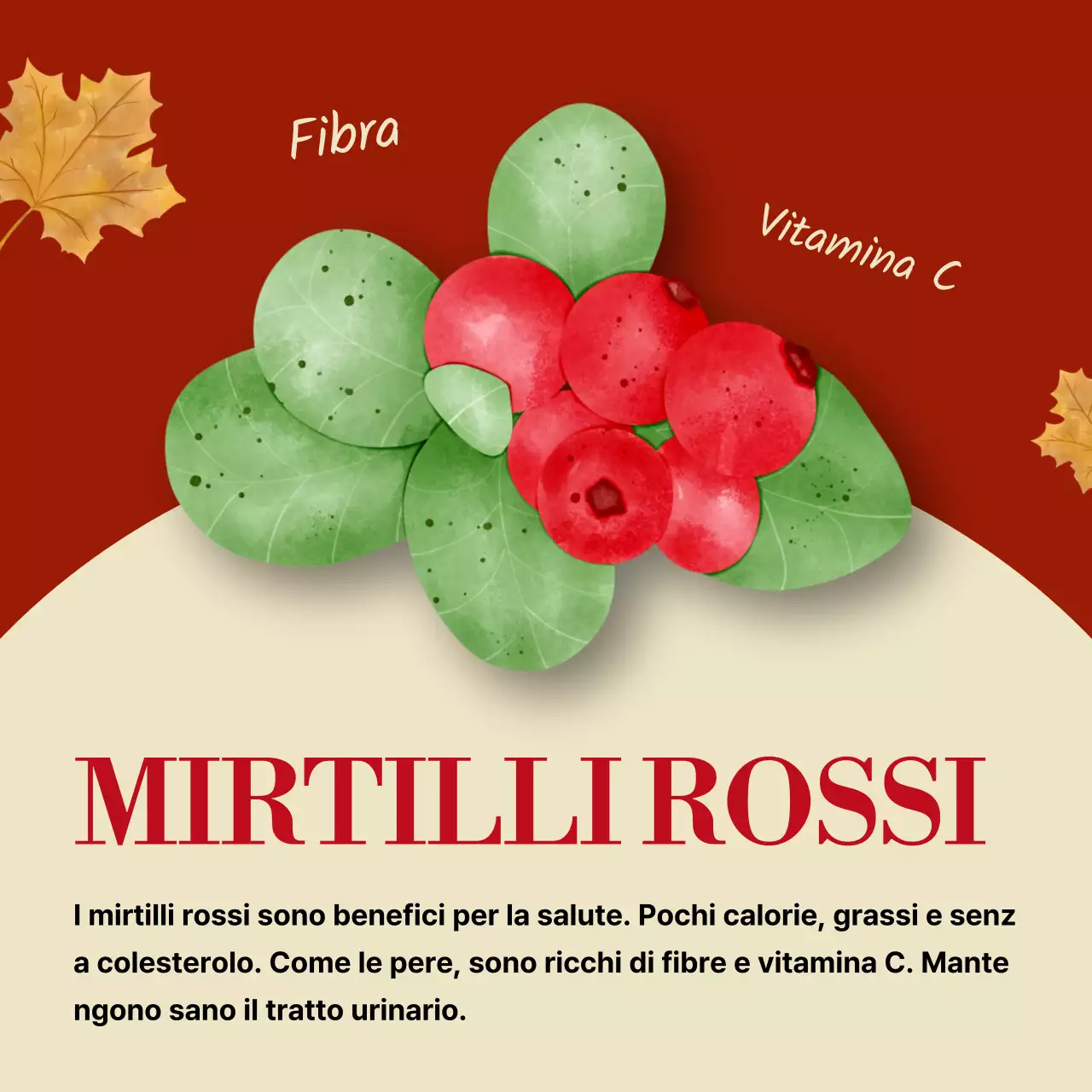 Promuovere la frutta semplice e di stagione in rosso