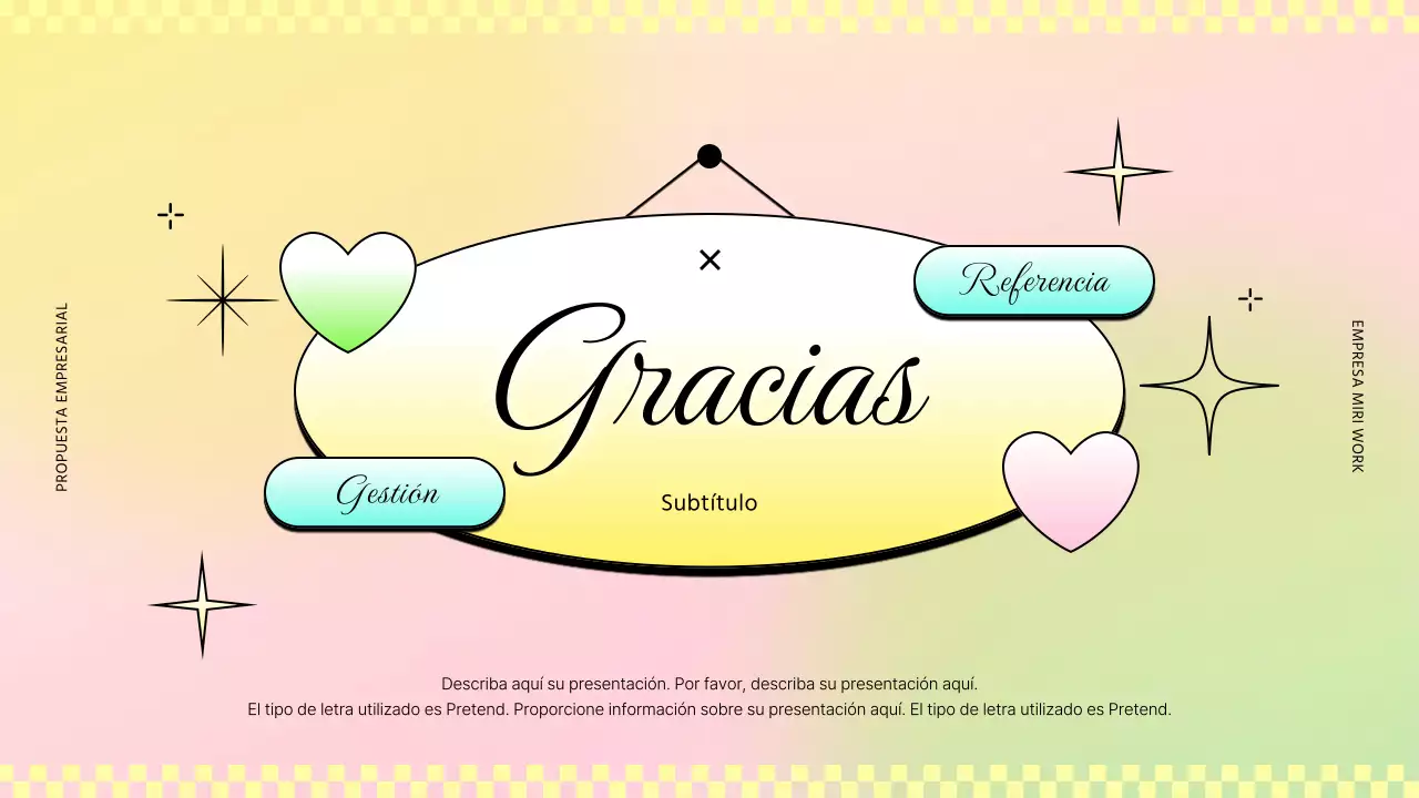 Informes empresariales de moda en rosa y amarillo