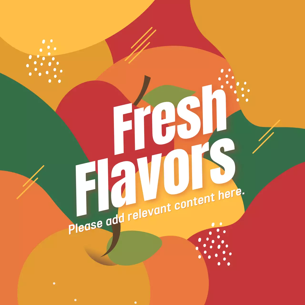 Promote seasonal fruits with a pop of orange and green