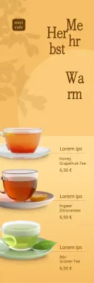 Einführung eines gelben, herbstlichen Cafétee-Menüs