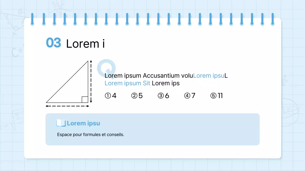 Matériel scolaire de mathématiques kitsch en bleu clair et jaune