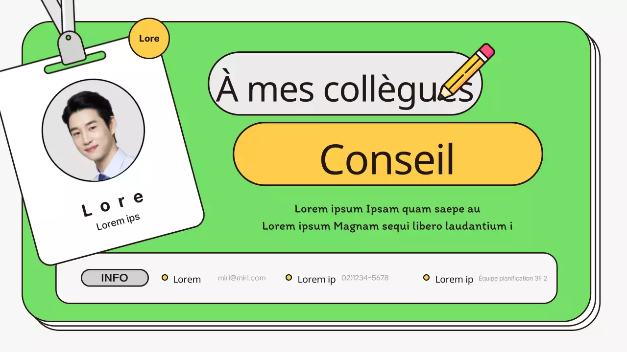 Une lettre de motivation kitsch pour une nouvelle embauche, en chartreuse et jaune