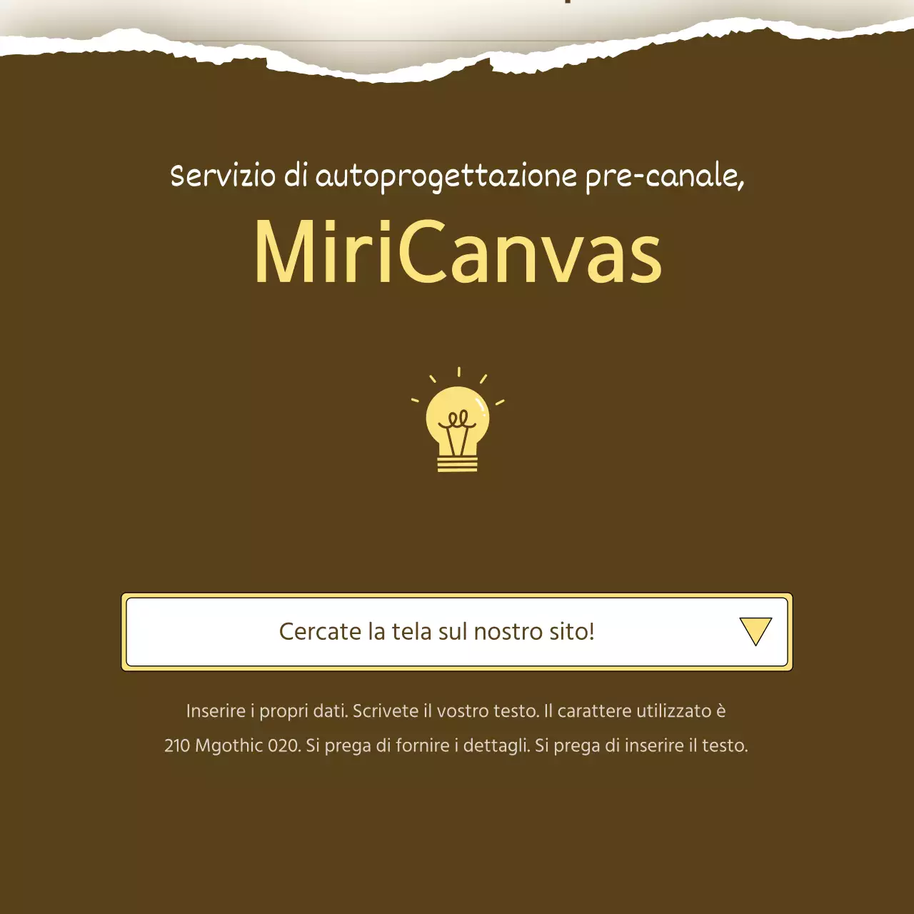 Una semplice presentazione di prodotto per lo storytelling in giallo e beige