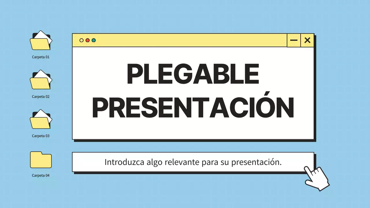 Interfaz de usuario de escritorio minimalista en azul y amarillo Perfil de la empresa