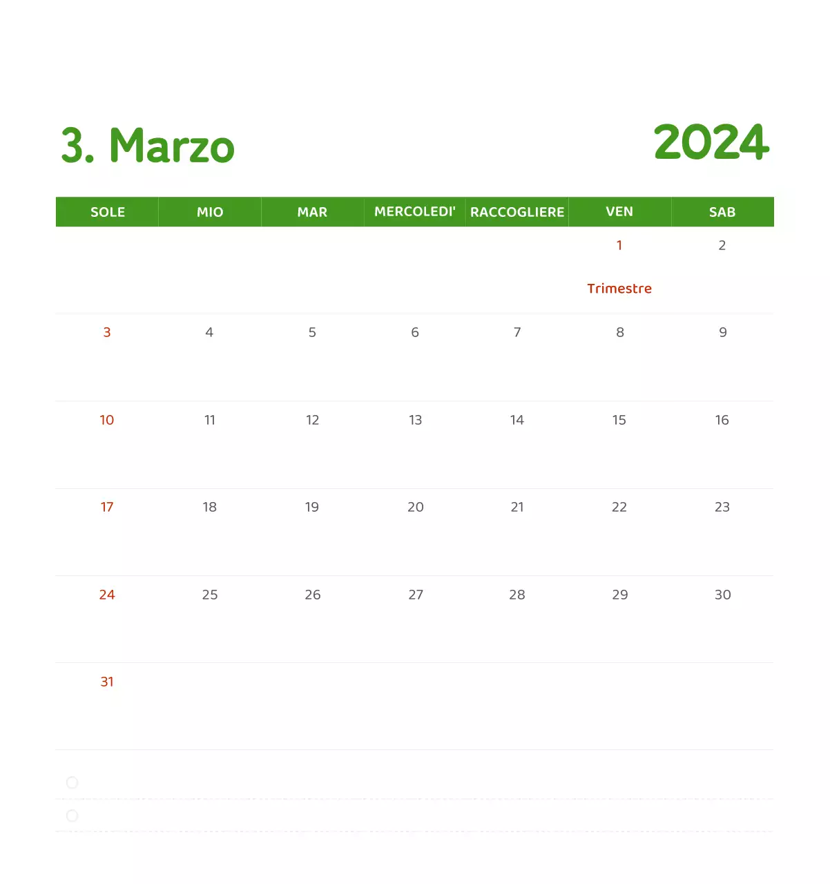 Un calendario con illustrazioni colorate ed emozionali