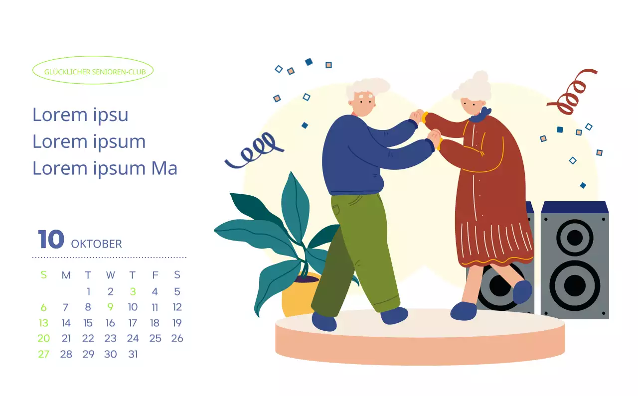 Arbeitskalender mit schönen Illustrationen