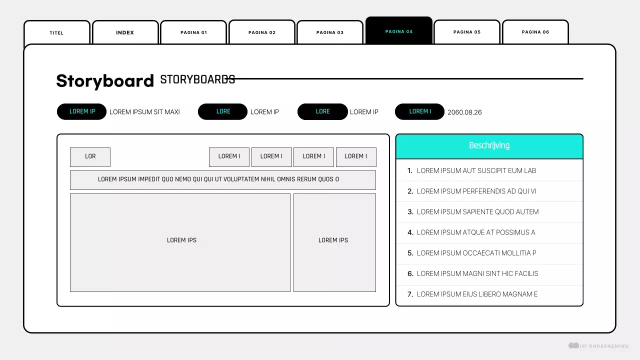 Een eenvoudig ontwerp voor een mintwitte webpagina