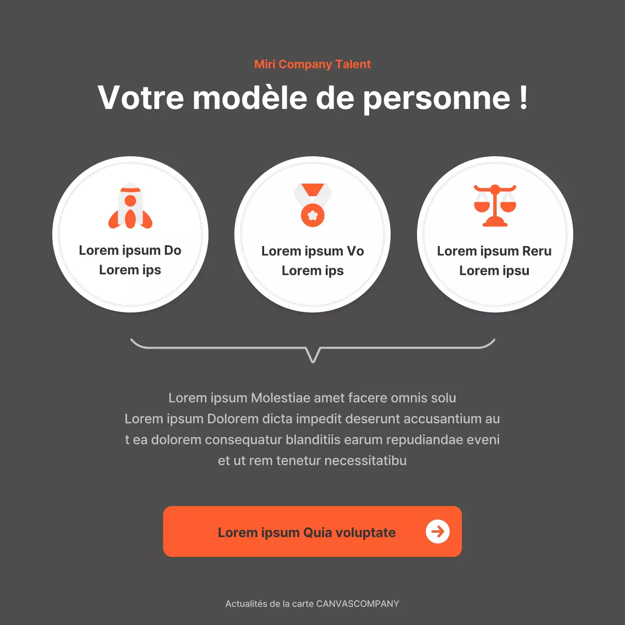 Une simple annonce d'emploi d'entreprise en rouge et gris