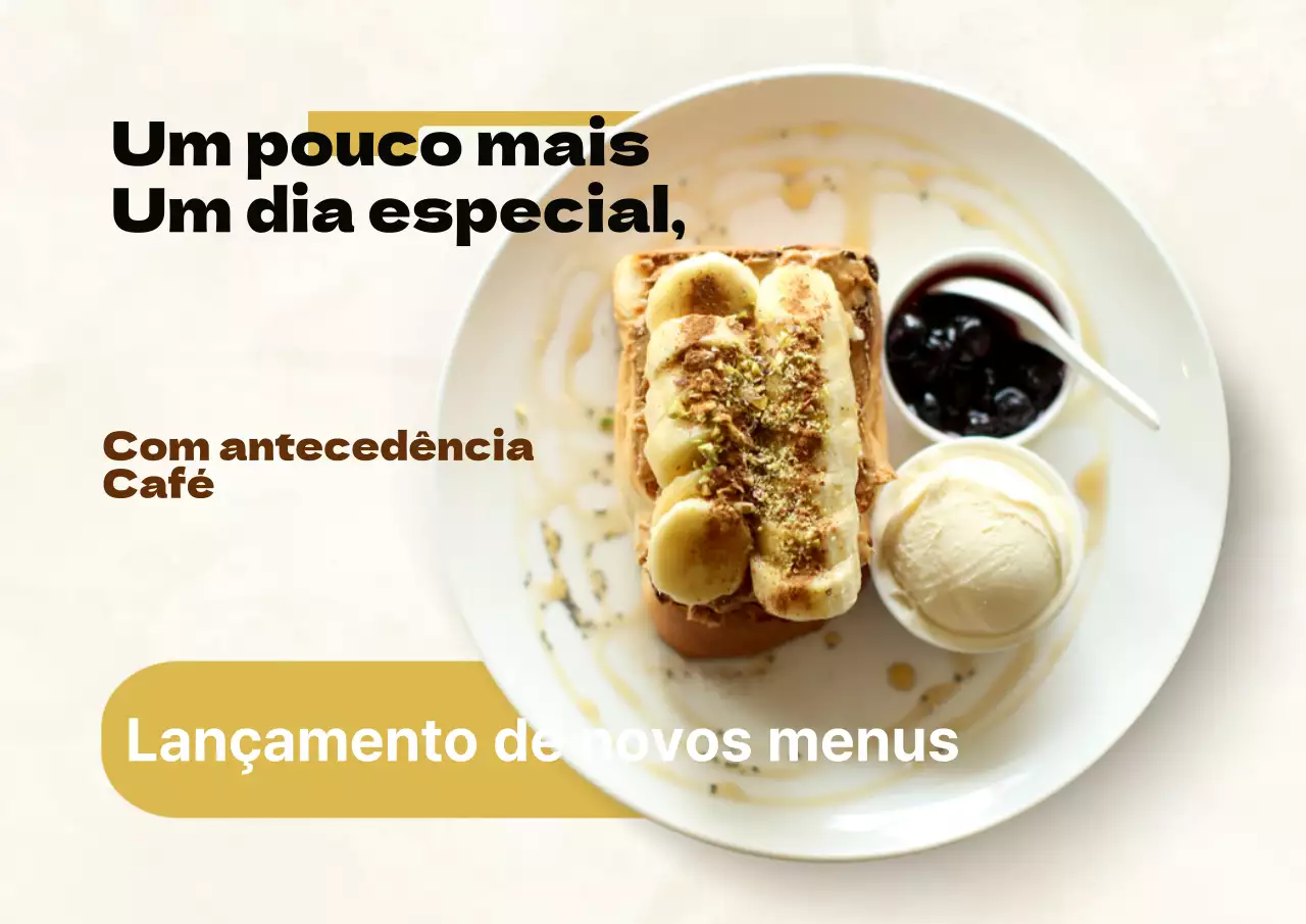 Anúncio de evento de café minimalista em castanho e bege