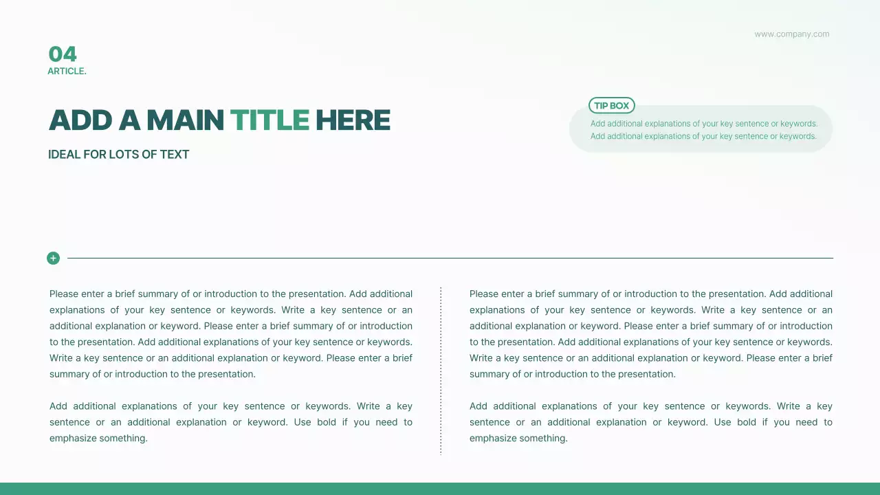 그린 모던 가이드 프레젠테이션