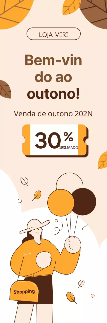 Um guia de ofertas de outono com um toque de amarelo e castanho