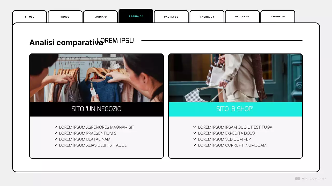 Un semplice brief per il design di una pagina web in bianco e menta