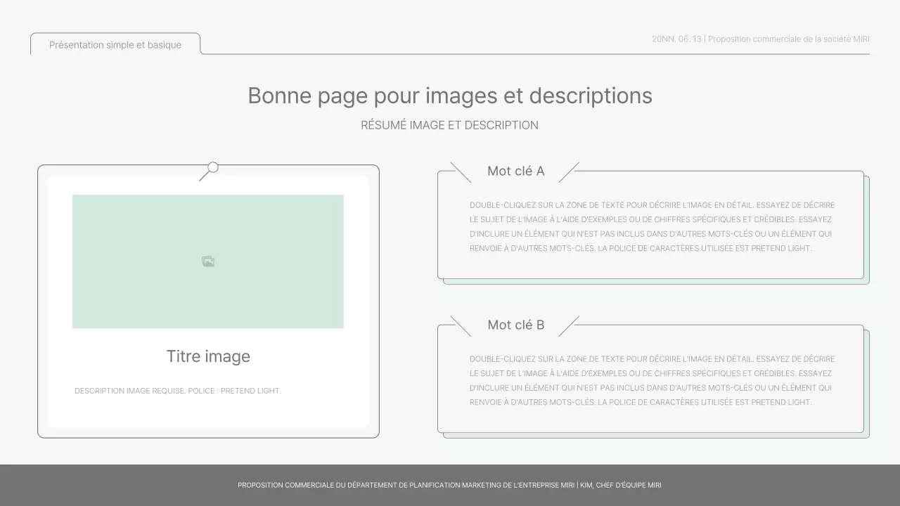 Rapport de base simple en bleu clair et vert clair