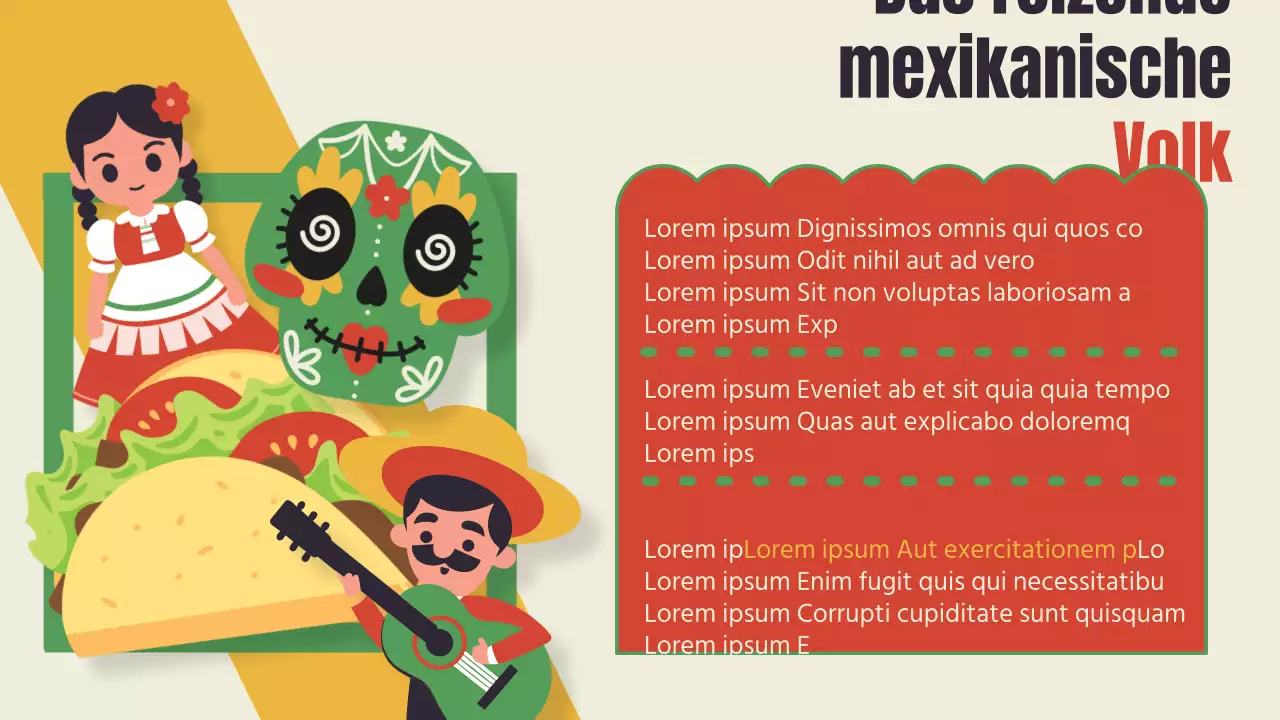 Ein kitschiger Führer durch Mexiko in Rot und Grün