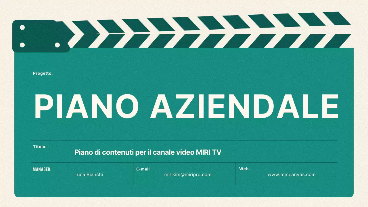 Brief di contenuti video vintage in verde e beige
