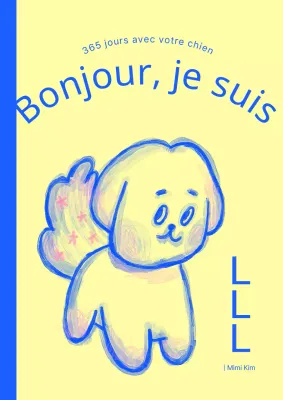 Couverture de livre simple pour chien en jaune et bleu
