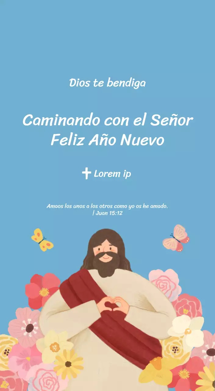 Un calendario devocional con acogedoras ilustraciones y versículos bíblicos sobre fondo azul claro