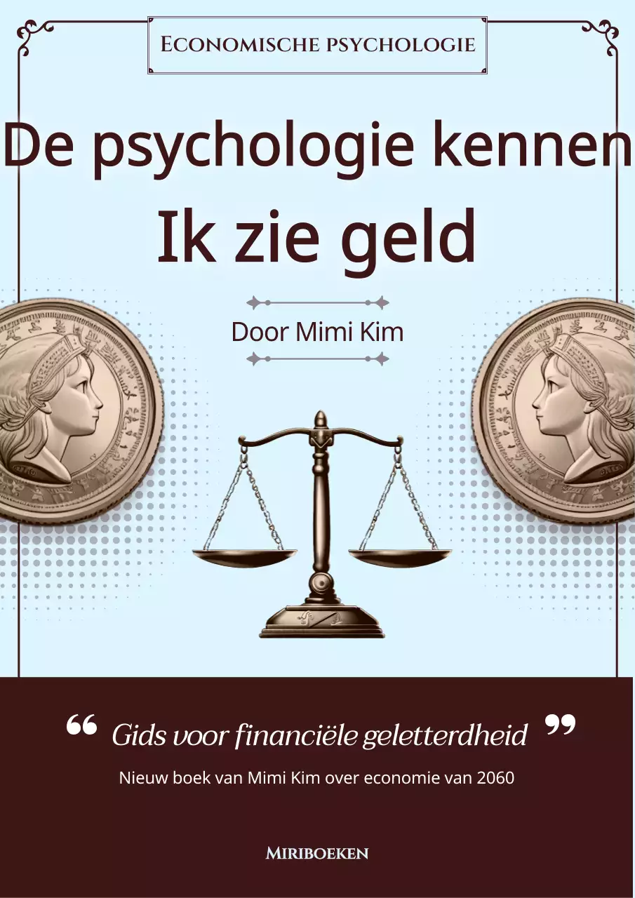 Luxe financiële boekomslag in lichtblauw en bruin