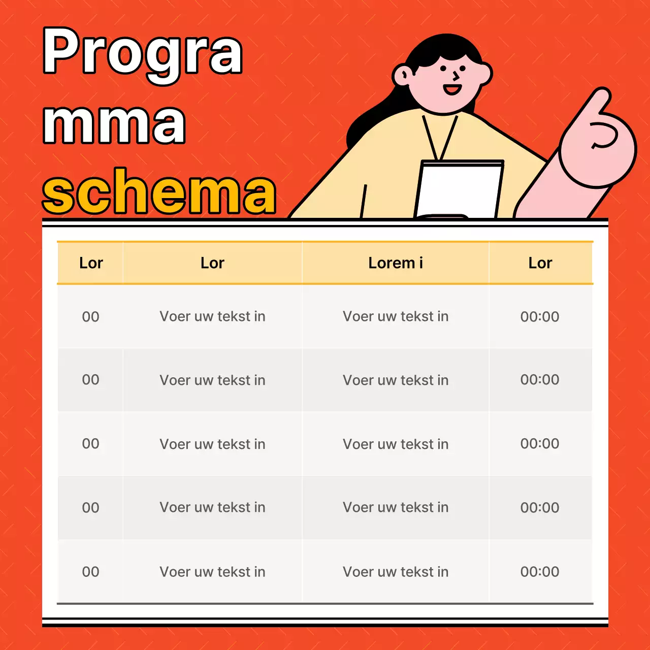 Een eenvoudig oranje wervingspraatje voor ondernemende stagiairs