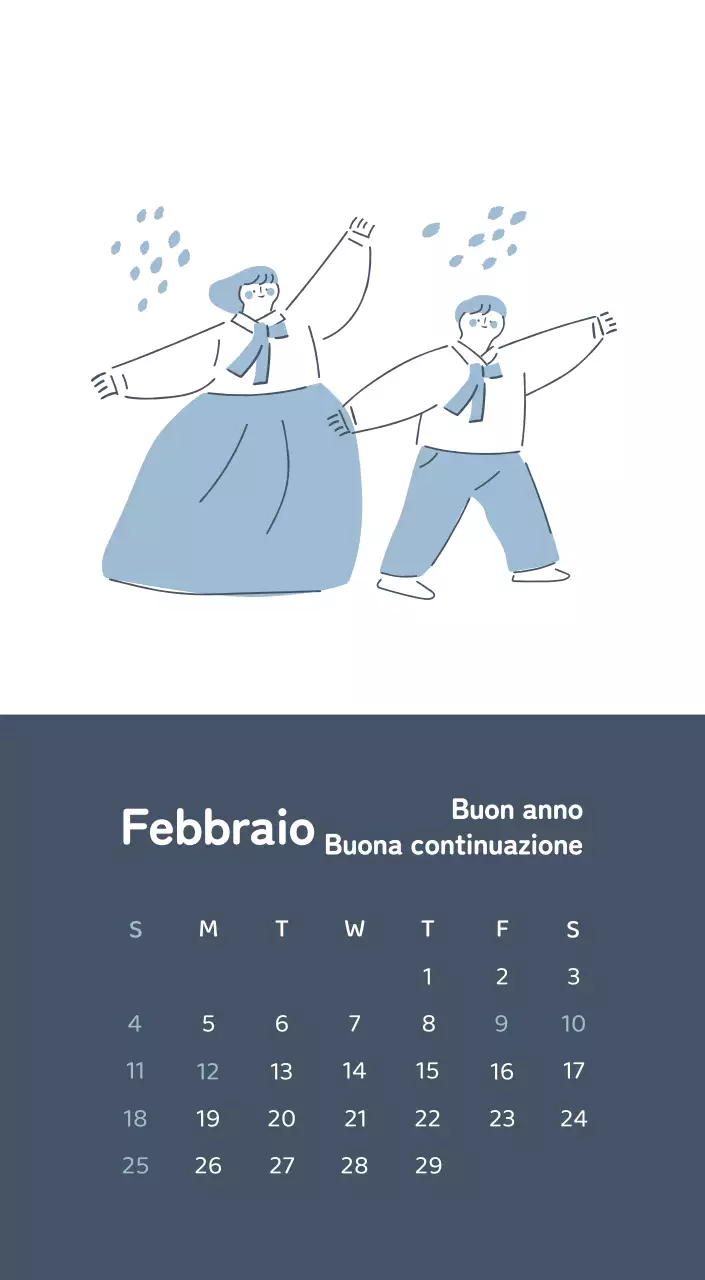 Un calendario con illustrazioni colorate ed emozionali