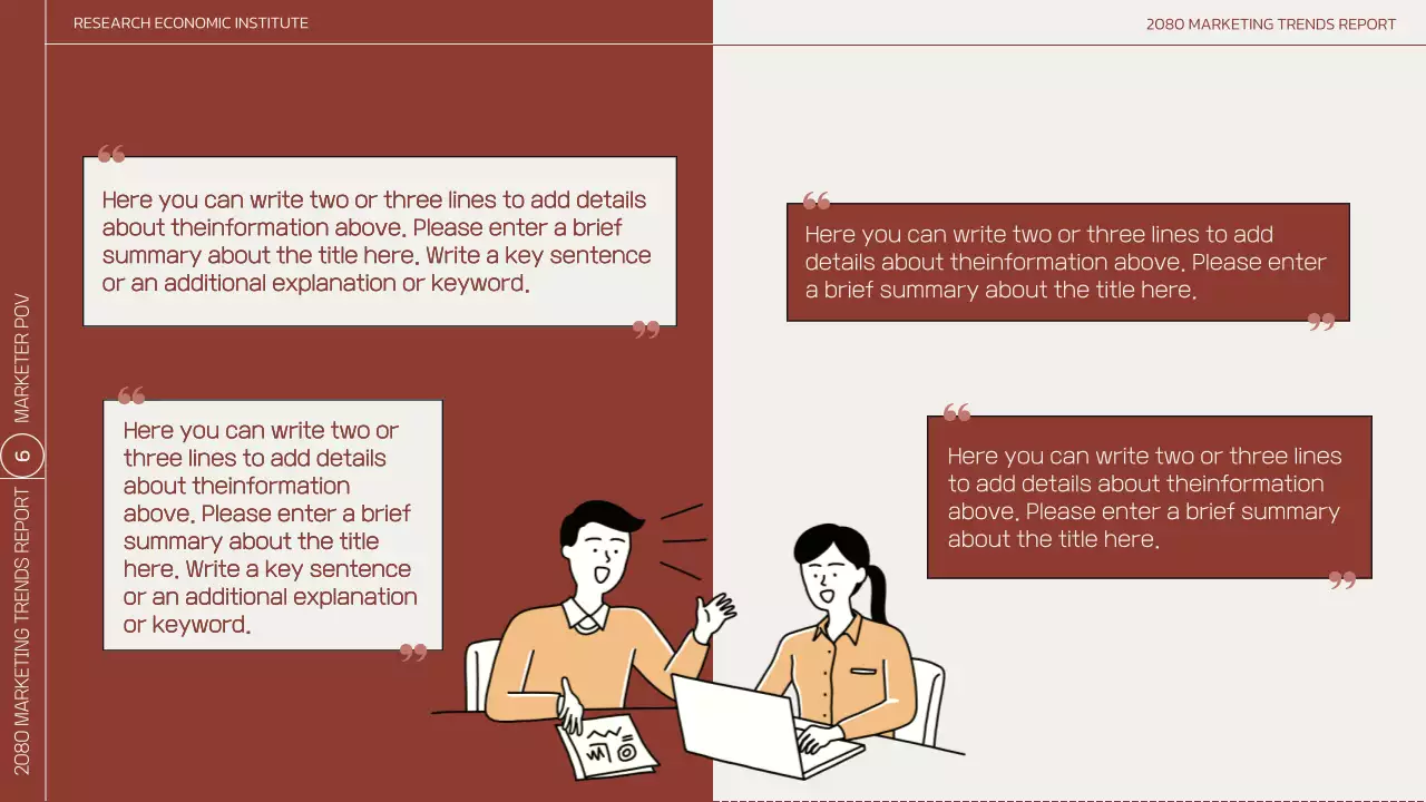 갈색의 모던한 비즈니스 마케팅 보고서