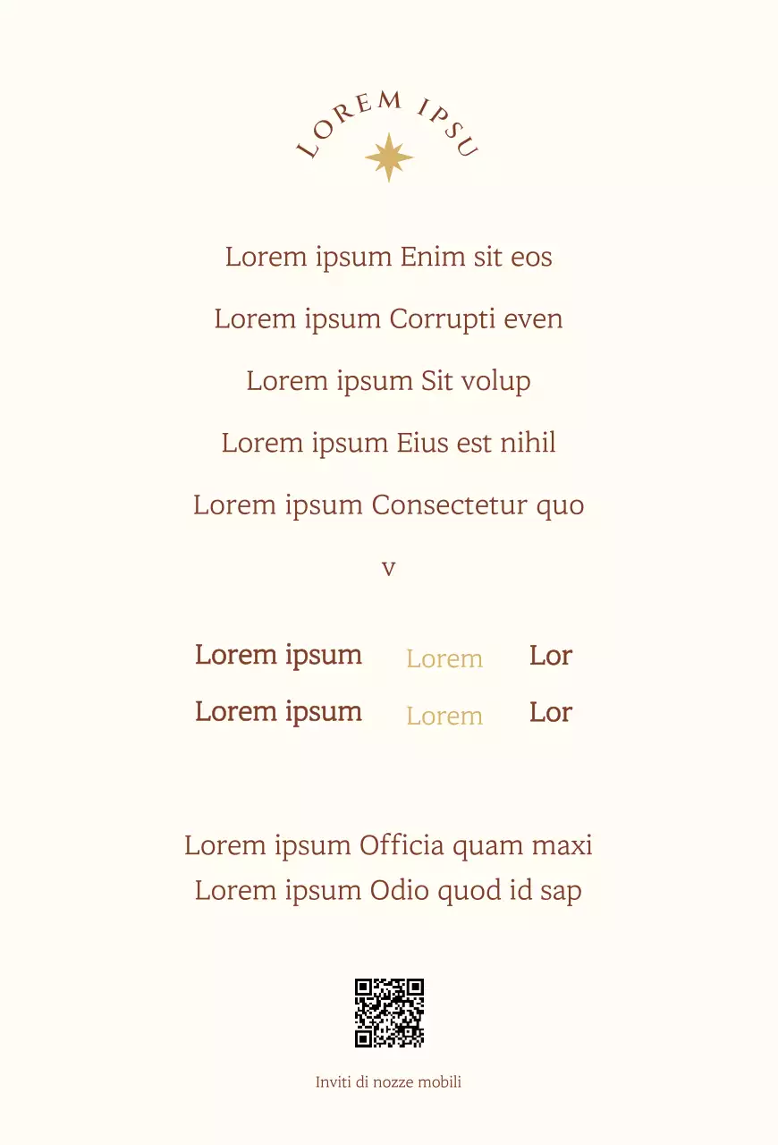 Un invito di nozze di concetto sentimentale con una stella giallo chiaro e l'illustrazione di una linea