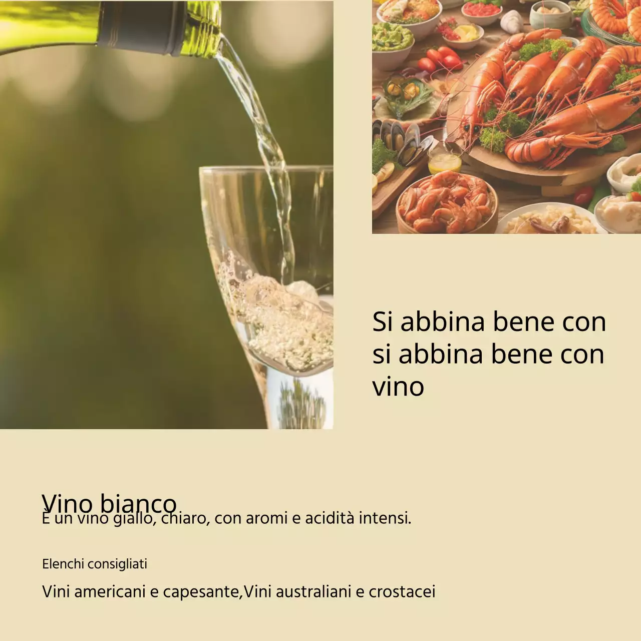 Moderna pubblicità di raccomandazione sul vino in rosso e beige