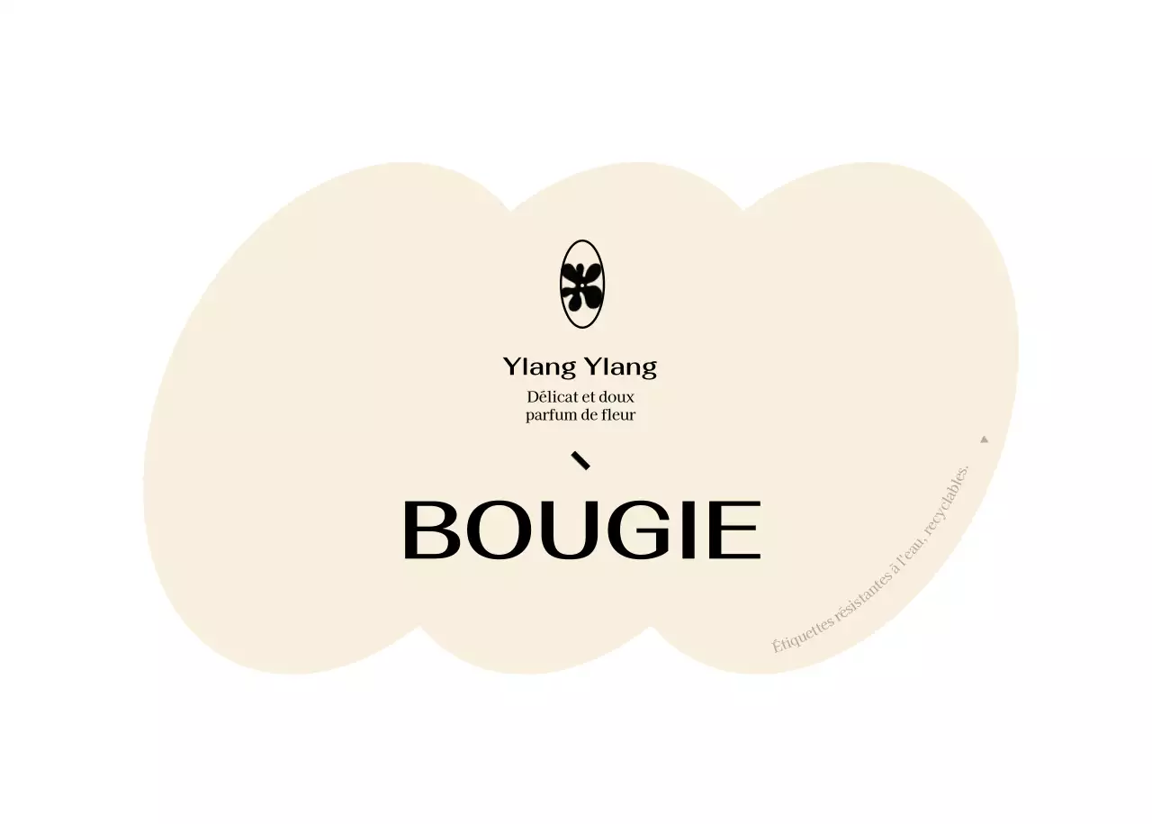 Bougie aux formes uniques en jaune et rose