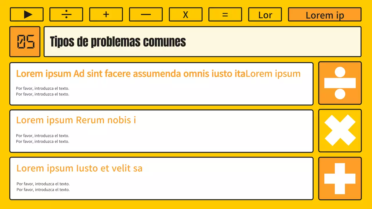 Lección de matemáticas con un concepto kitsch de calculadora amarilla y naranja