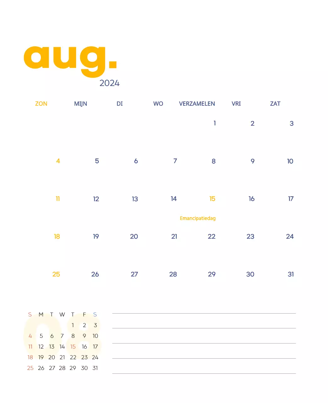 Werkkalender met prachtige illustraties