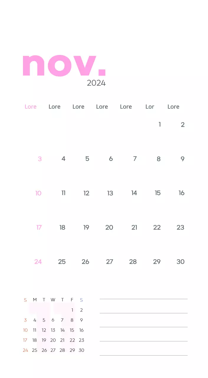 Calendario di lavoro con splendide illustrazioni