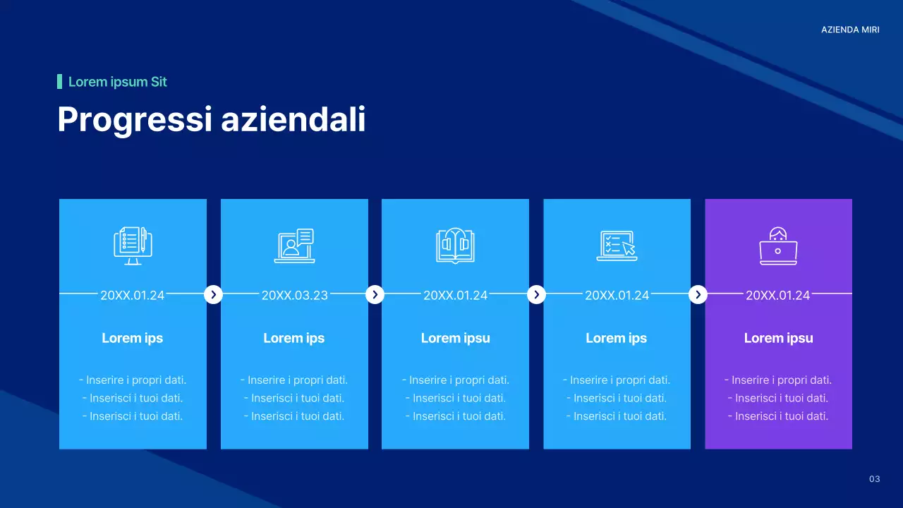 Un semplice rapporto di riunione sulla performance share in blu e menta