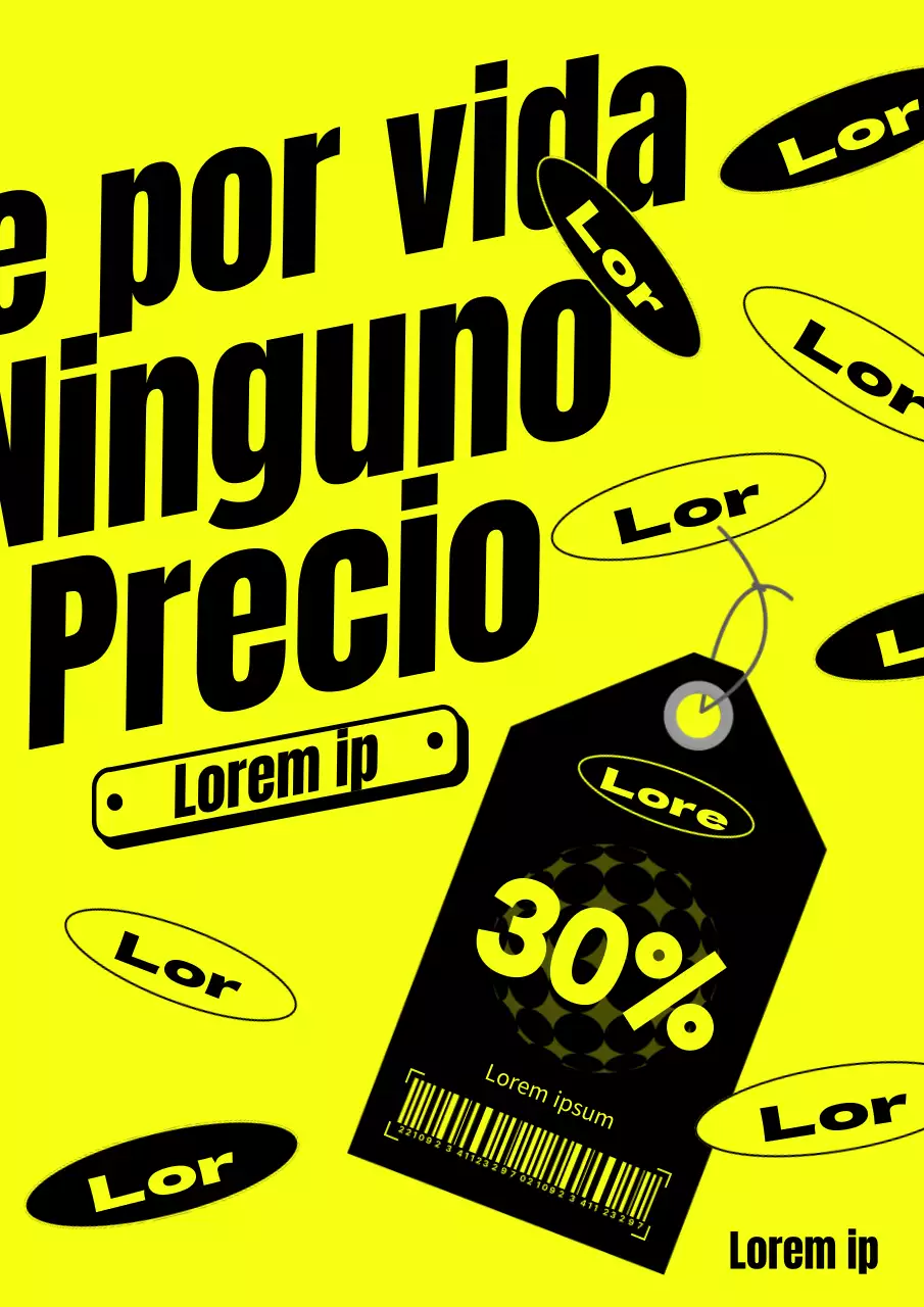 Promocione los descuentos por cantidades limitadas con un toque de negro y amarillo